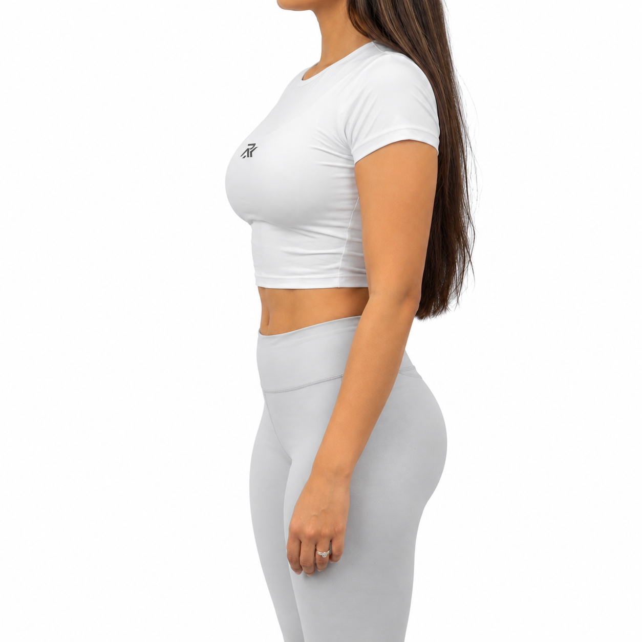 White Sculpt Cropped tshirt