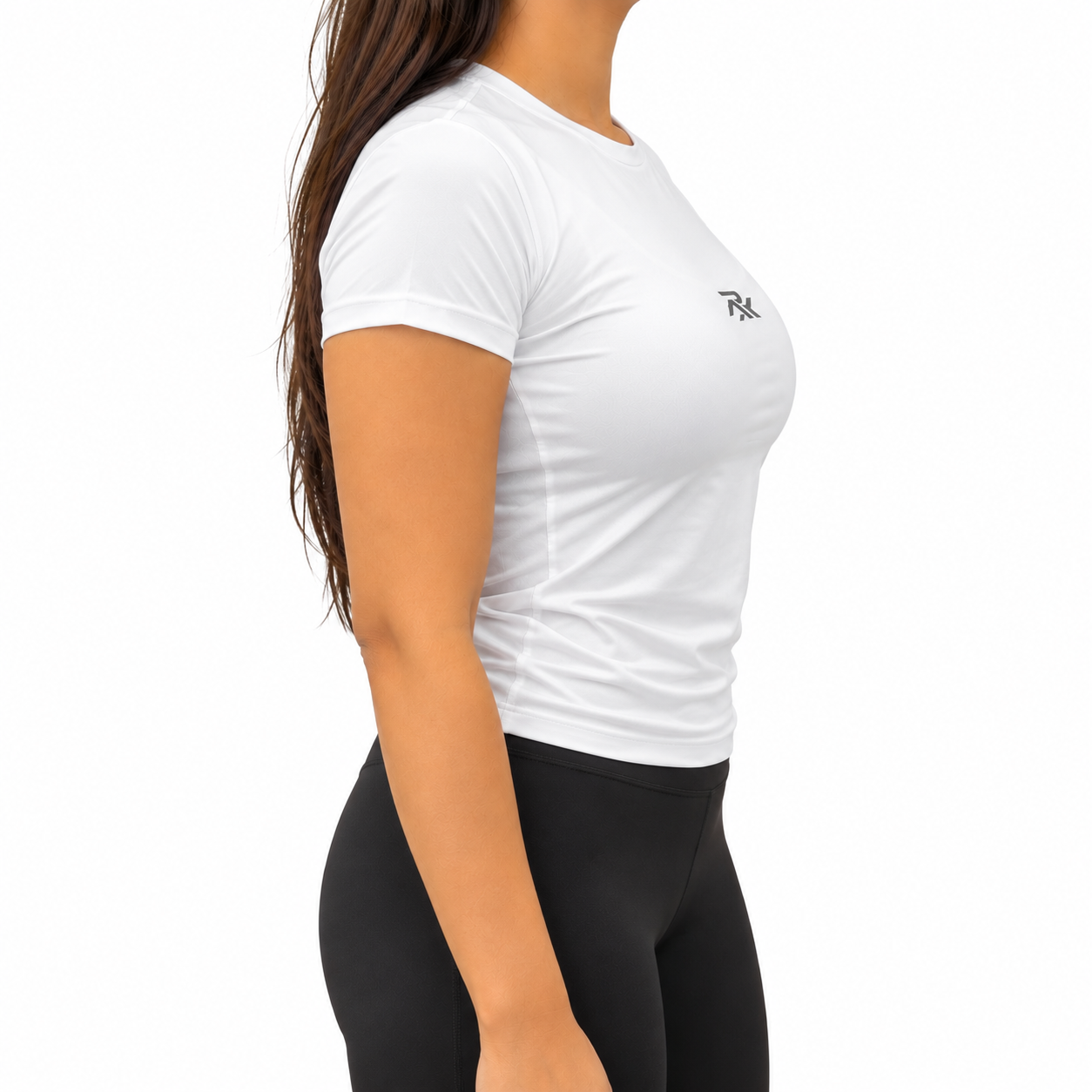 White Sculpt Half Sleeve T-Shirt
