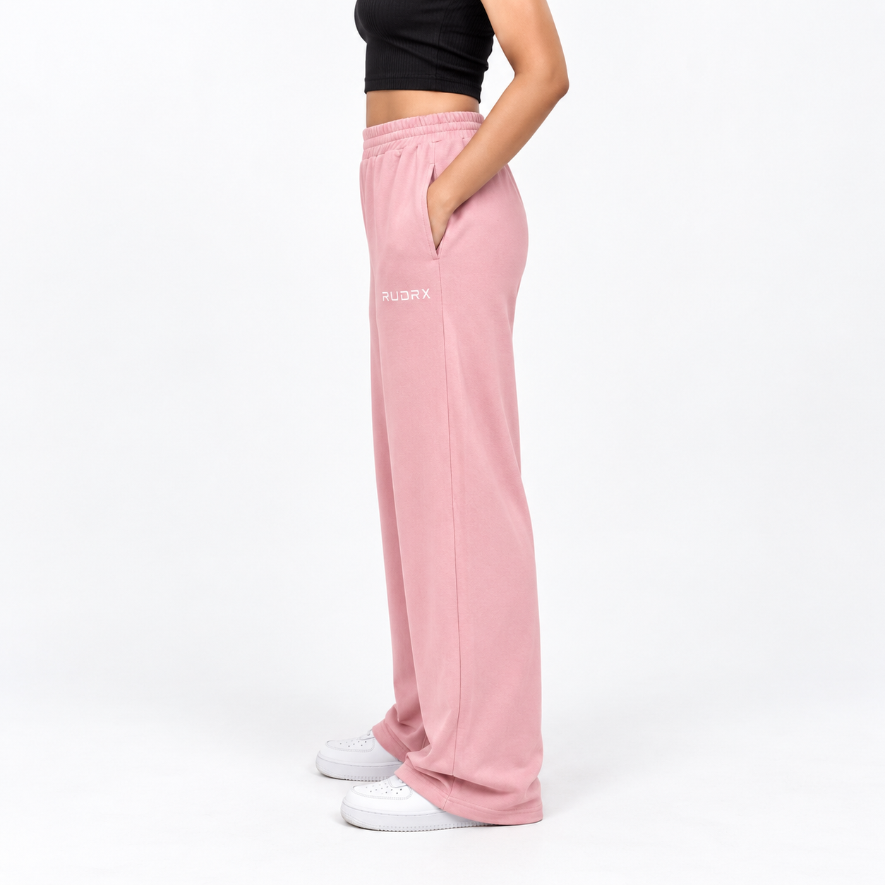 Women's Pink Straight Fit Joggers