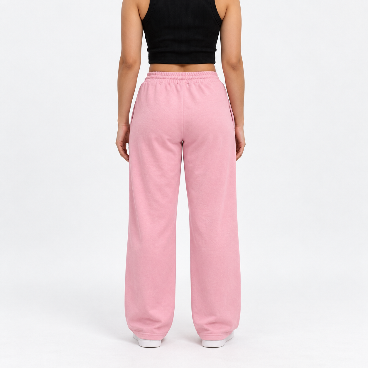 Women's Pink Straight Fit Joggers