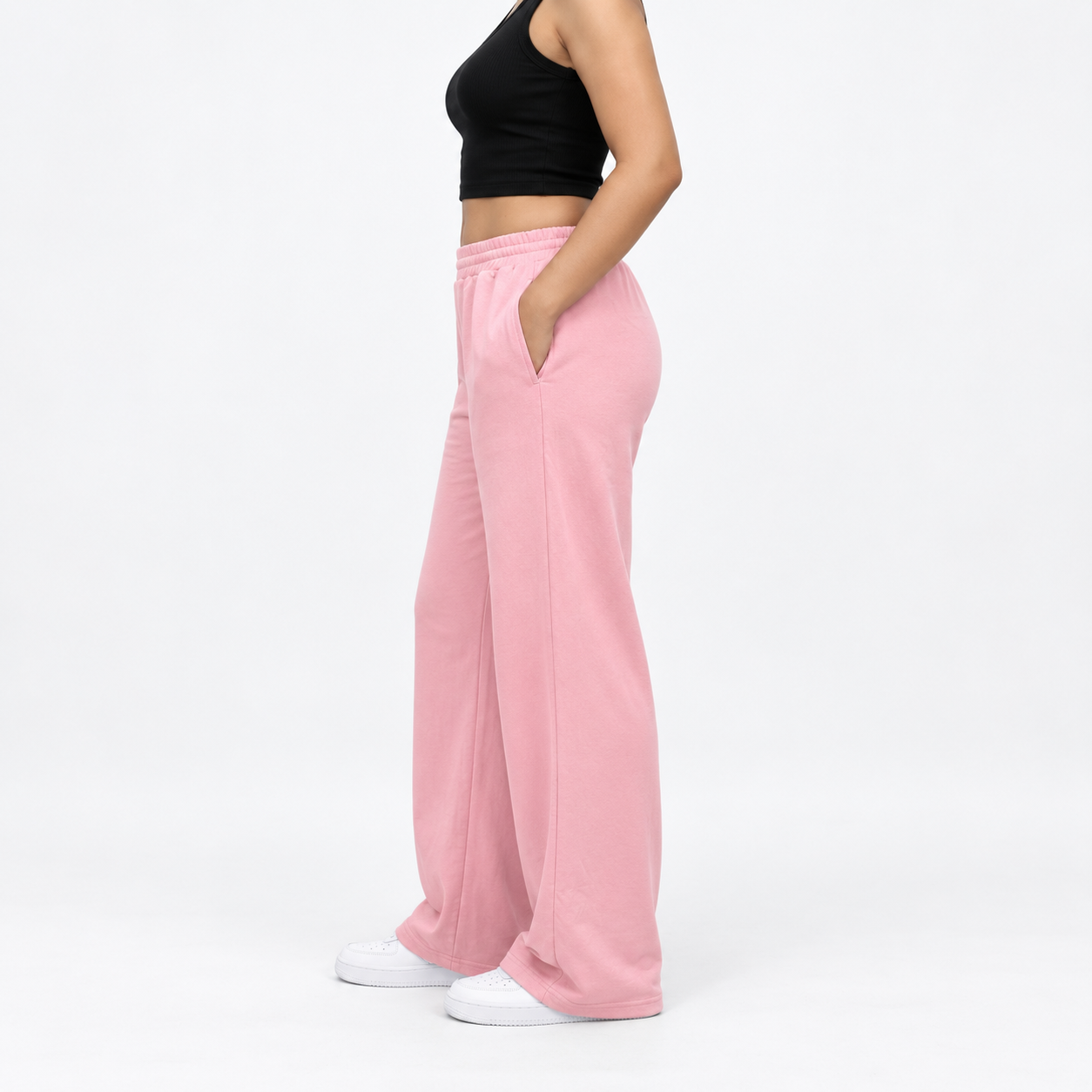 Women's Pink Straight Fit Joggers