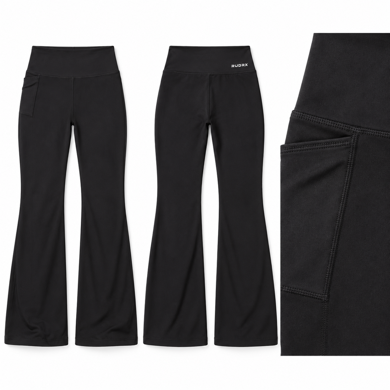 Ultra Soft Black Flare Pants - Lite
